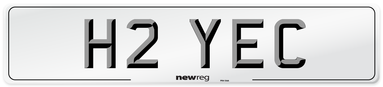 H2 YEC Number Plate from New Reg
